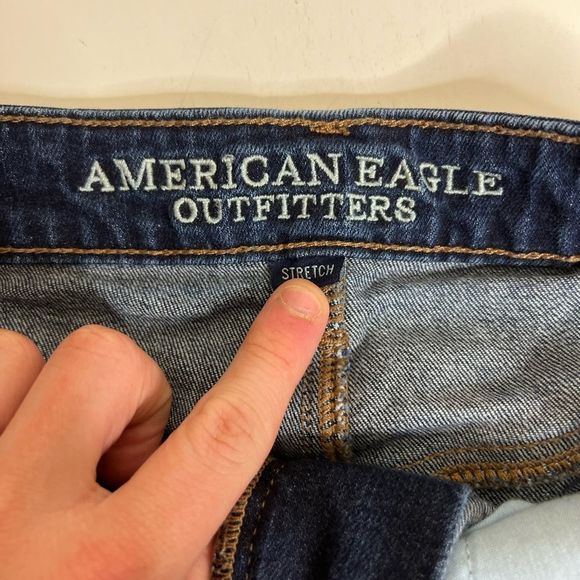 American eagle vintage hi-rise festival shorts women’s size 8 blue - Picture 5 of 8